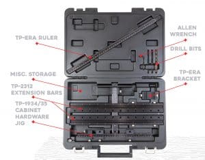 TP-1935 Cabinet Hardware Jig with Case Product Call Out