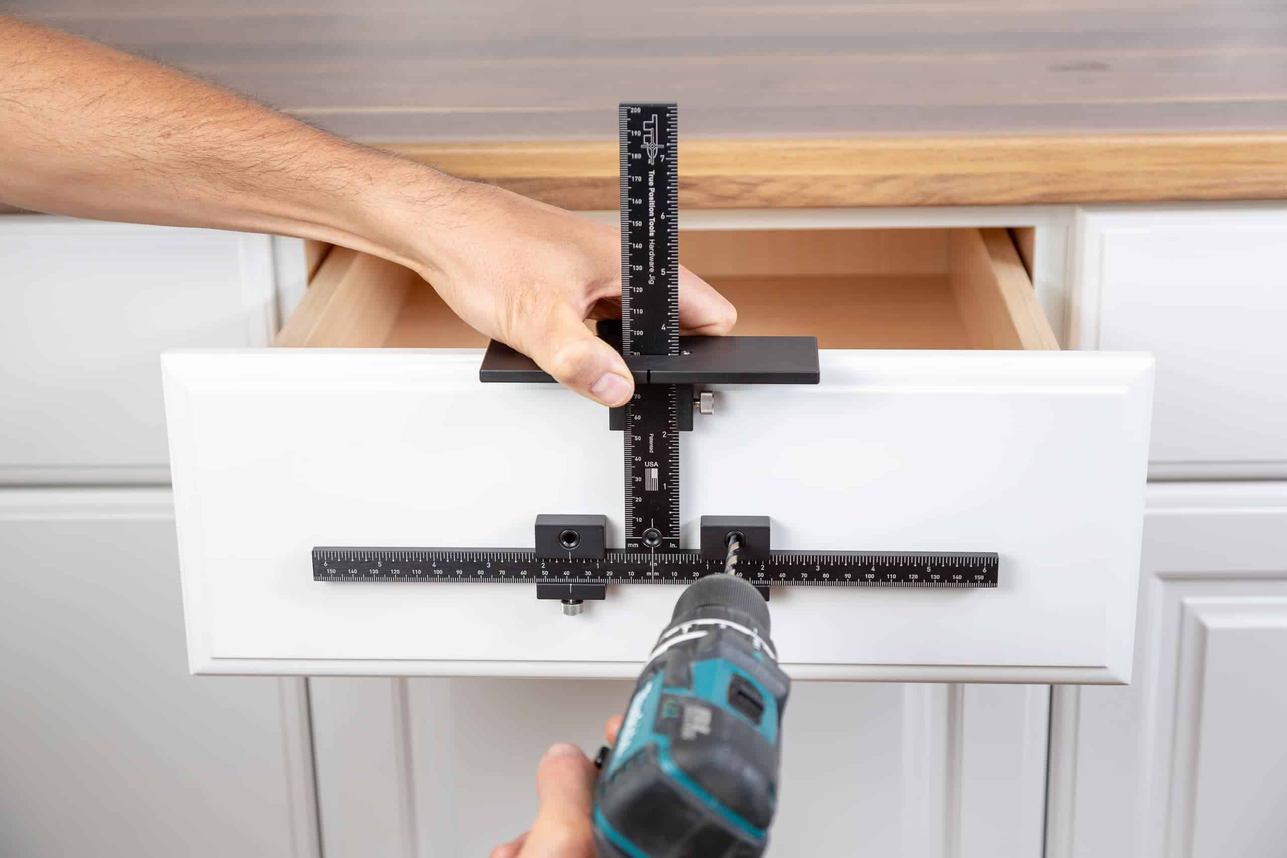 installing cabinet knobs and pulls template