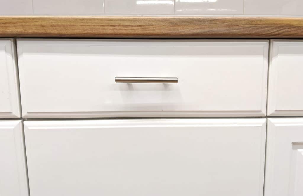 How To Install Cabinet Drawer Handles True Position Tools   Kitchen Cabinet Drawer Handle Installed 1024x664 