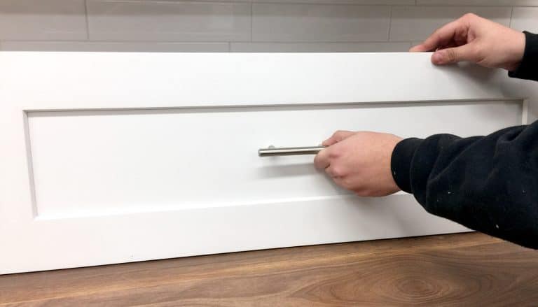 handle placement shaker style cabinet drawer front