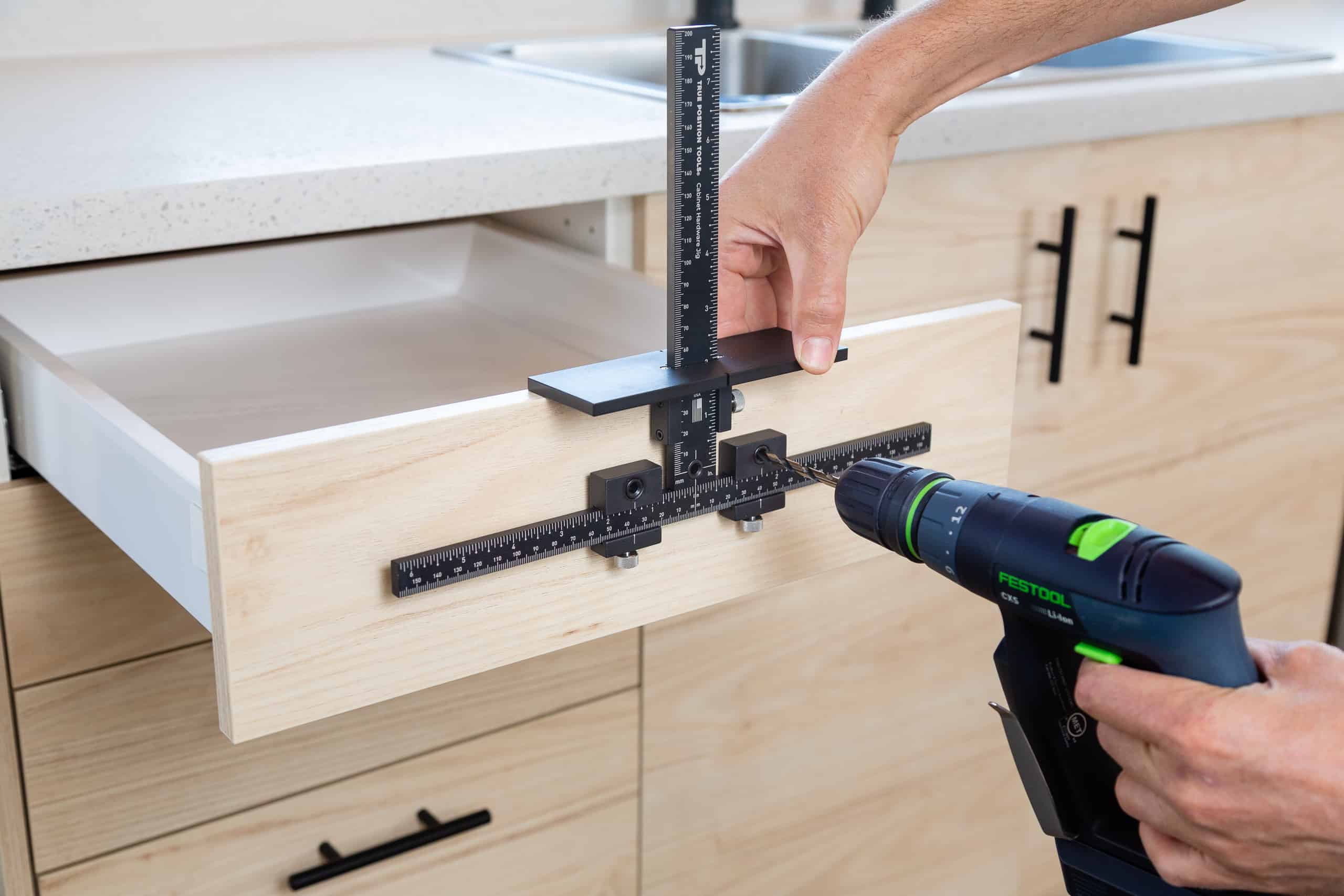 How to Install Cabinet Door Handles : True Position Tools