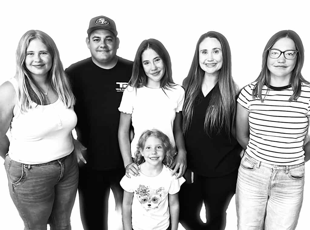 Production Manager Jesse Diaz and family